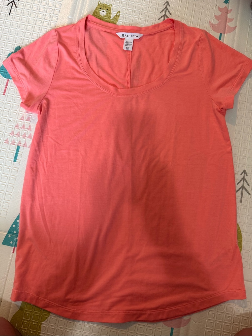 Athleta Coral Scoop Neck Short Sleeve Tee